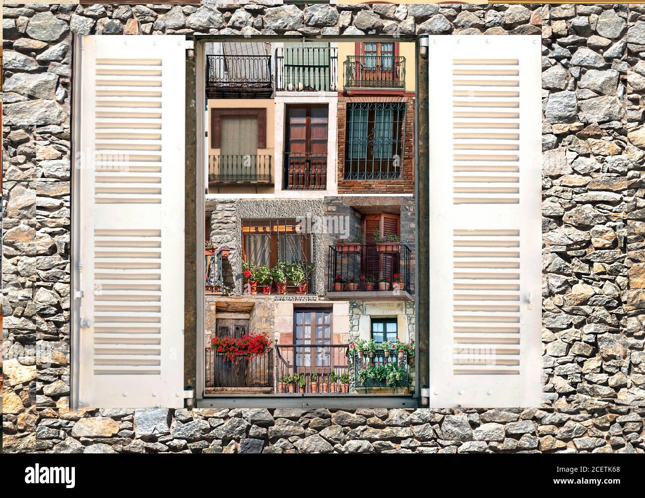 Collage Windows Building Home windows montage hi-res stock photography and images - Alamy