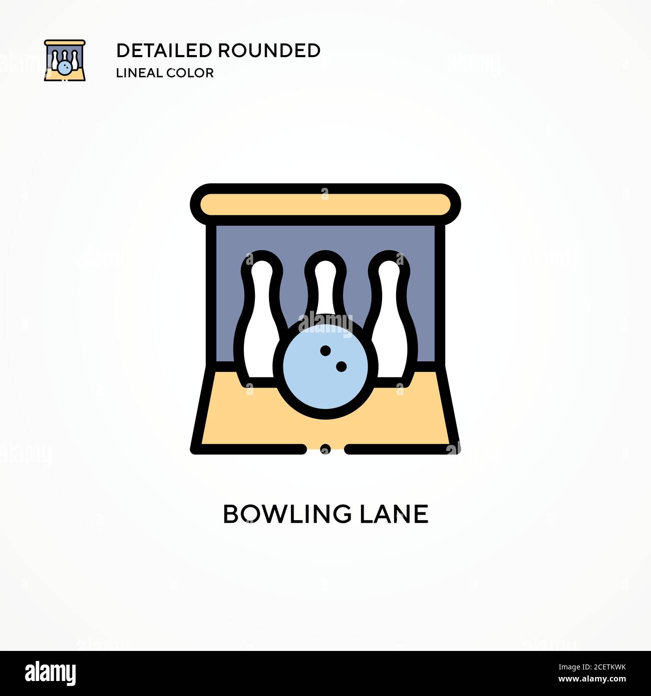 Bowling lane vector icon. Modern vector illustration concepts. Easy to