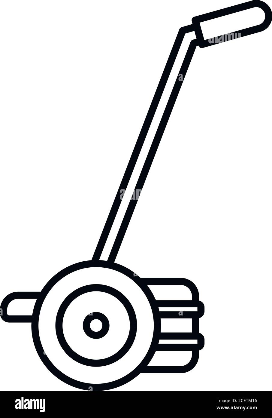 Hand lawn mower icon. Outline hand lawn mower vector icon for web ...