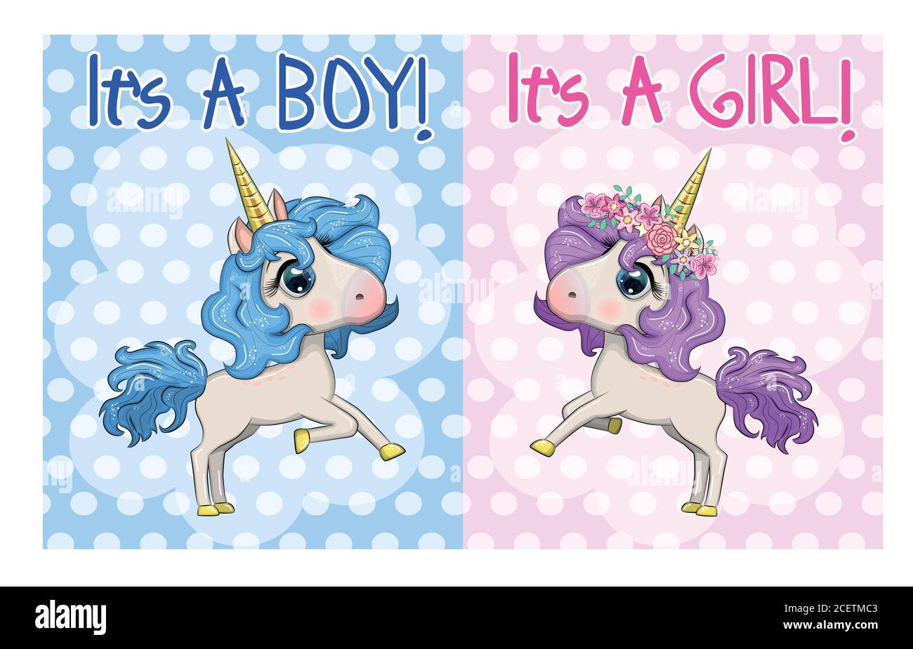 Baby Shower Greeting Card with cute Cartoon Unicorn girl Stock Vector ...