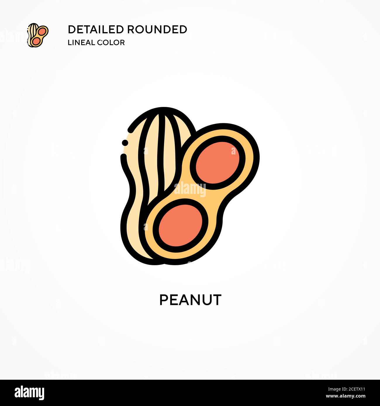 Peanut vector icon. Modern vector illustration concepts. Easy to edit ...