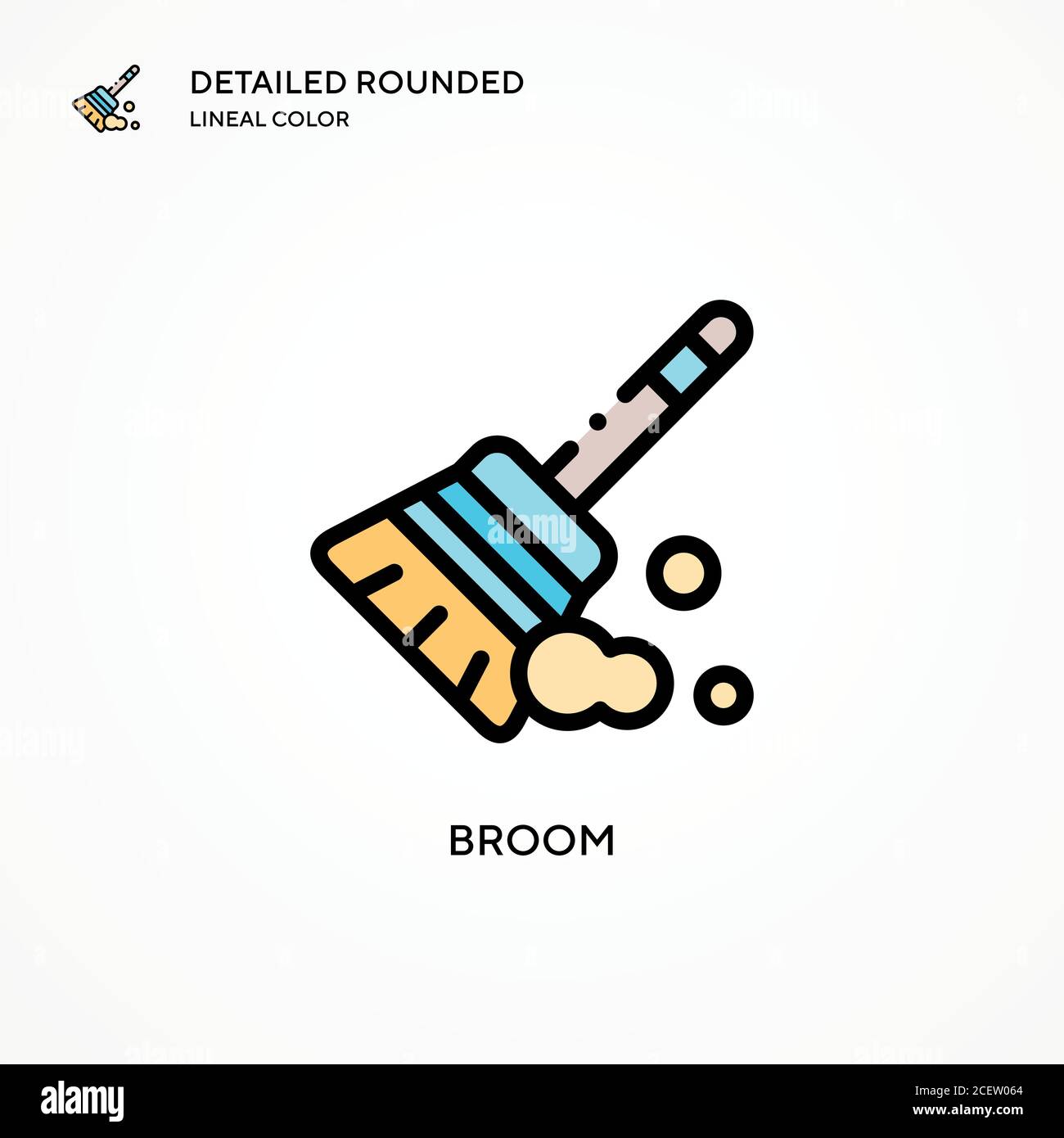 Broom vector icon. Modern vector illustration concepts. Easy to edit ...