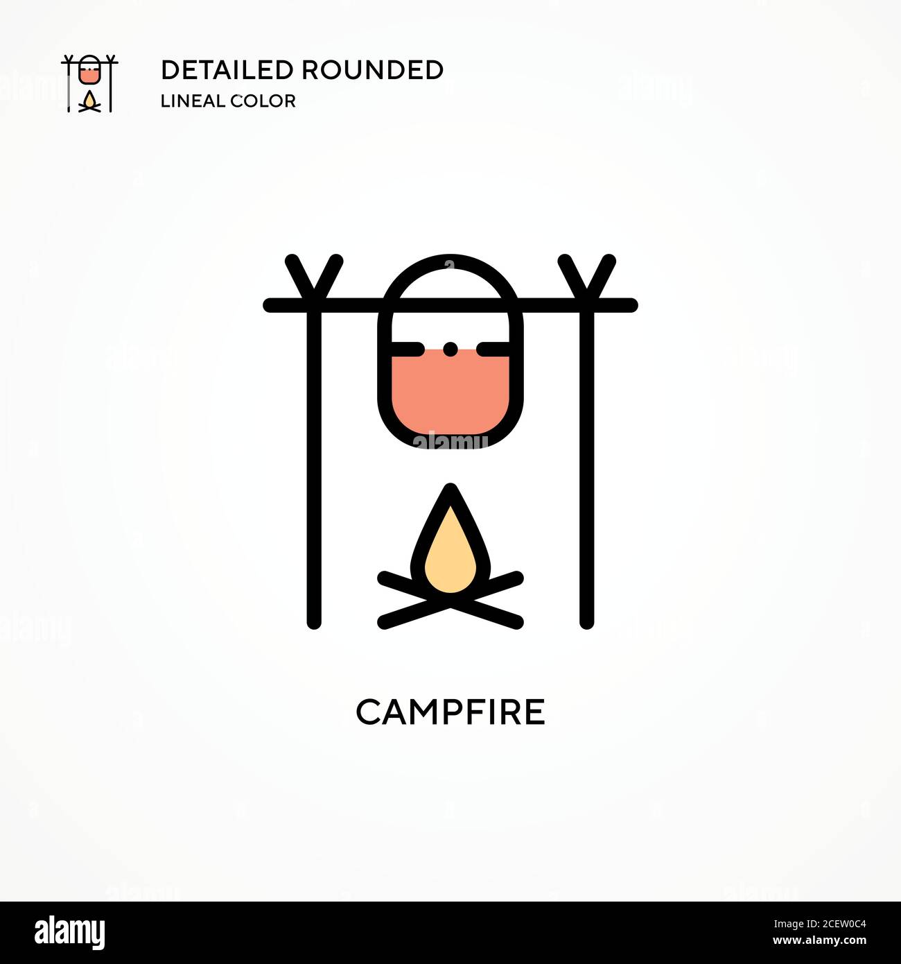 Campfire vector icon. Modern vector illustration concepts. Easy to edit ...