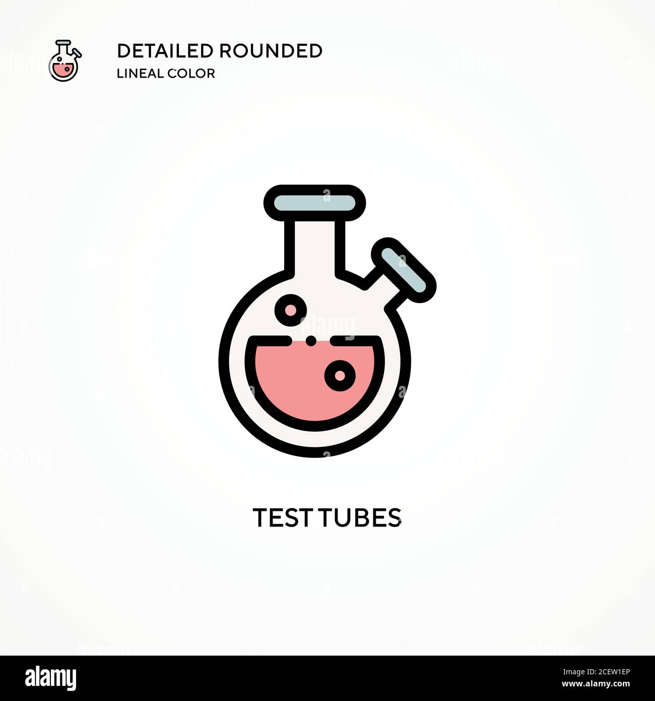 Test tubes vector icon. Modern vector illustration concepts. Easy to ...