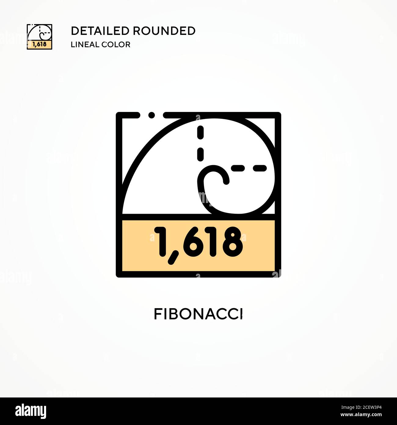 Fibonacci vector icon. Modern vector illustration concepts. Easy to edit and customize. Stock Vector