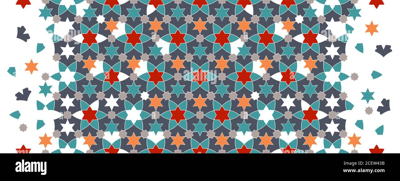 Turkish vector background tile, mosaic. Modern vector pattern Stock Vector