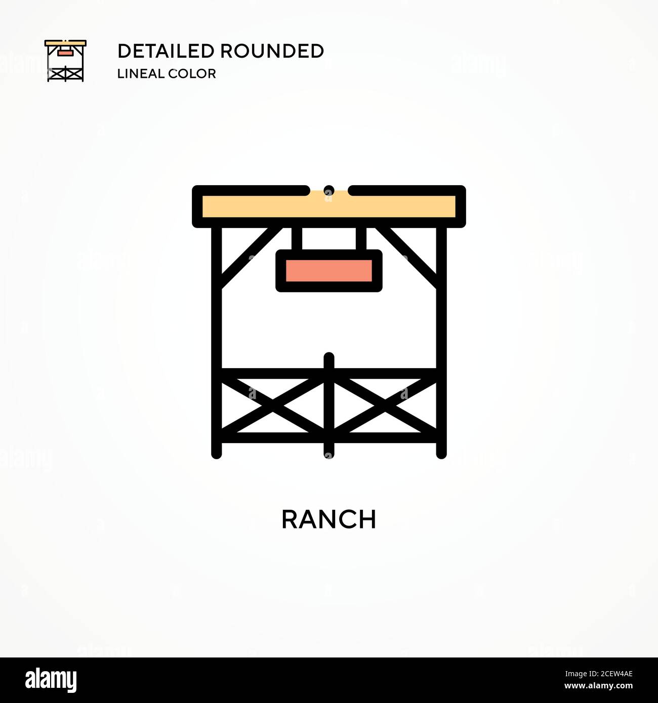 Ranch vector icon. Modern vector illustration concepts. Easy to edit ...