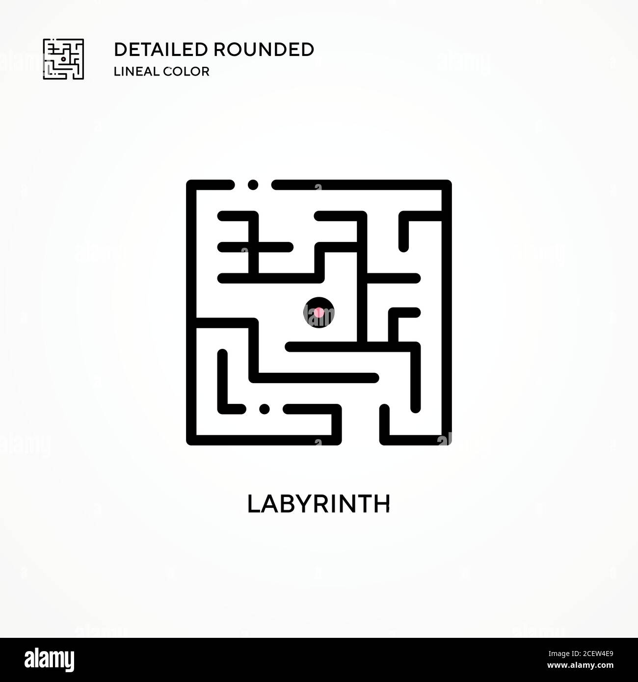 Labyrinth vector icon. Modern vector illustration concepts. Easy to ...
