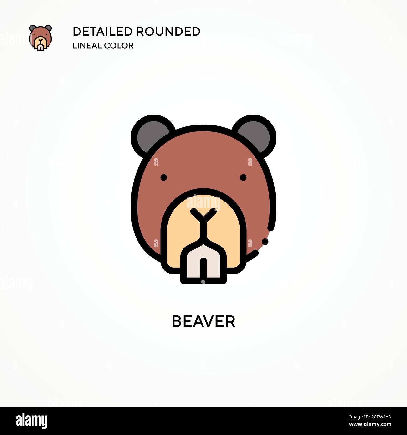 Beaver vector icon. Modern vector illustration concepts. Easy to edit and customize. Stock Vector