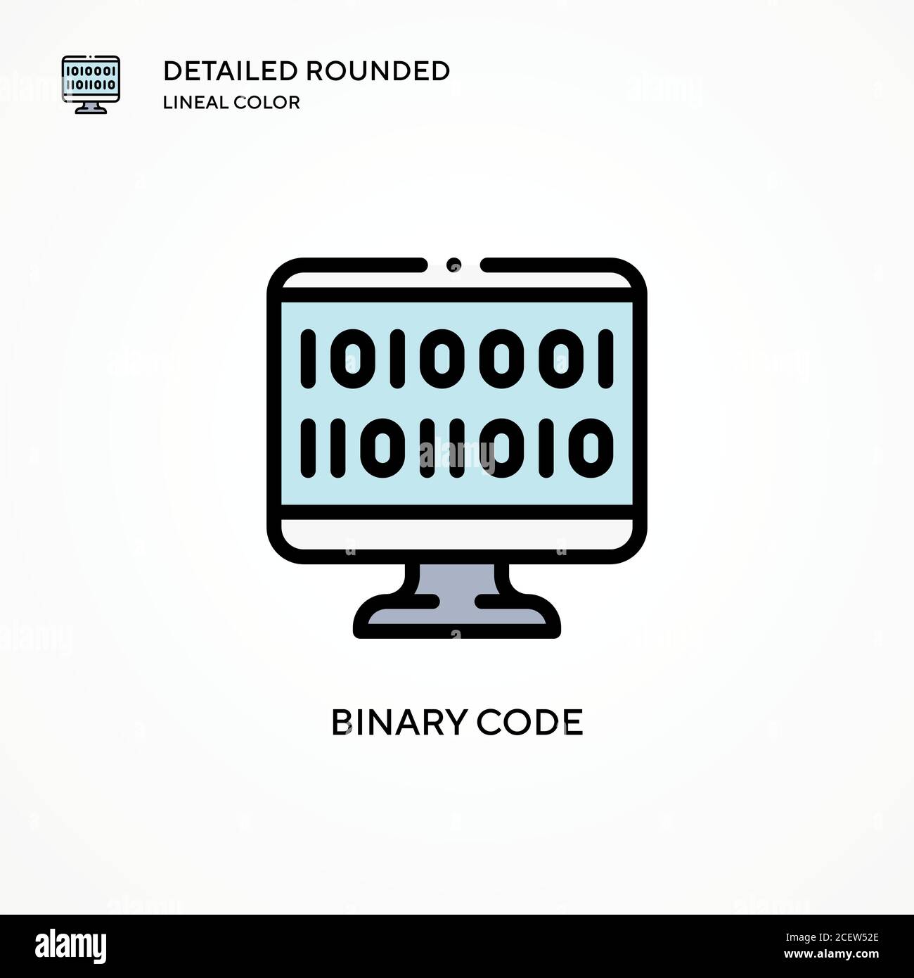 Binary code vector icon. Modern vector illustration concepts. Easy to ...