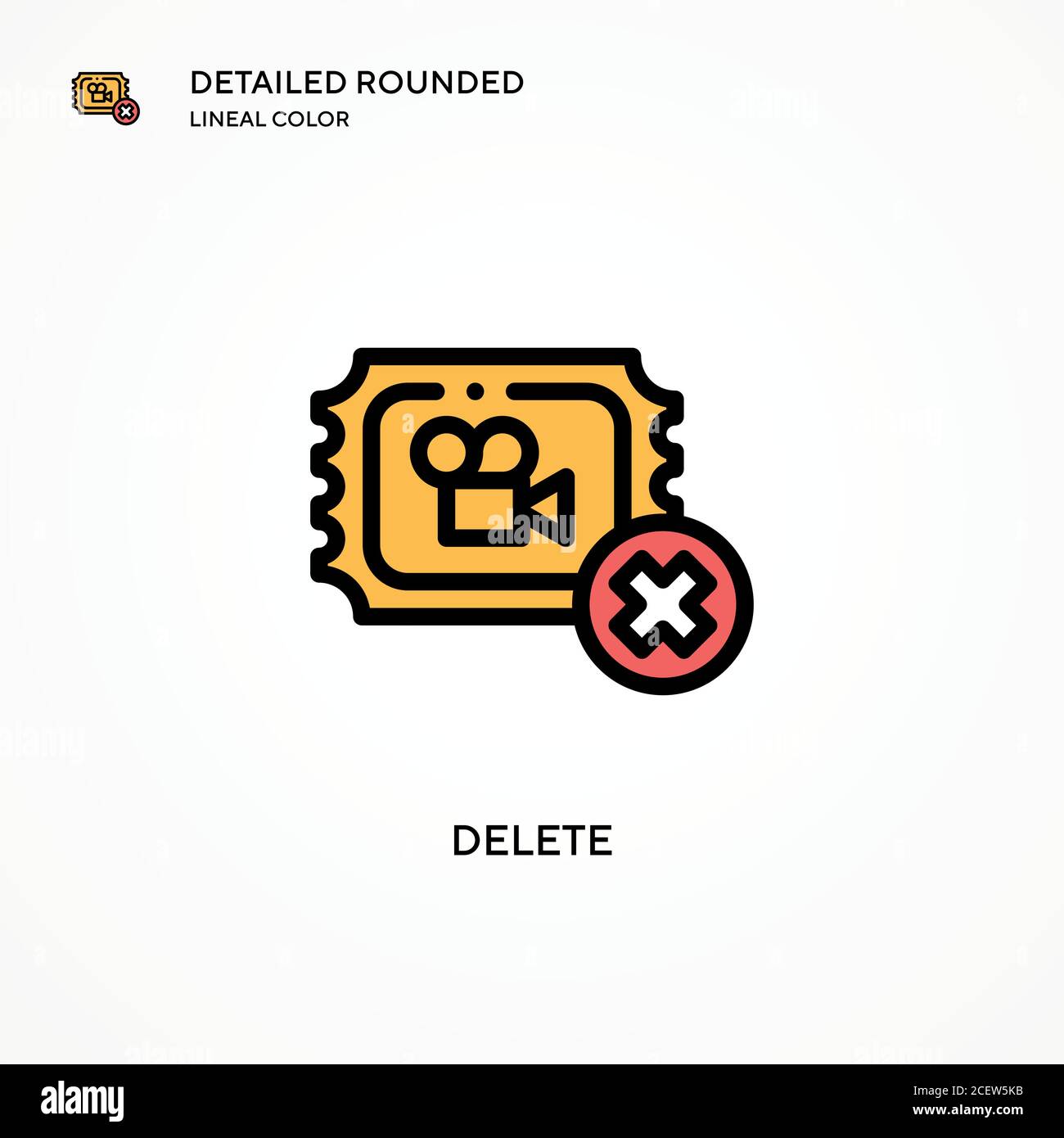 Delete vector icon. Modern vector illustration concepts. Easy to edit and customize. Stock Vector