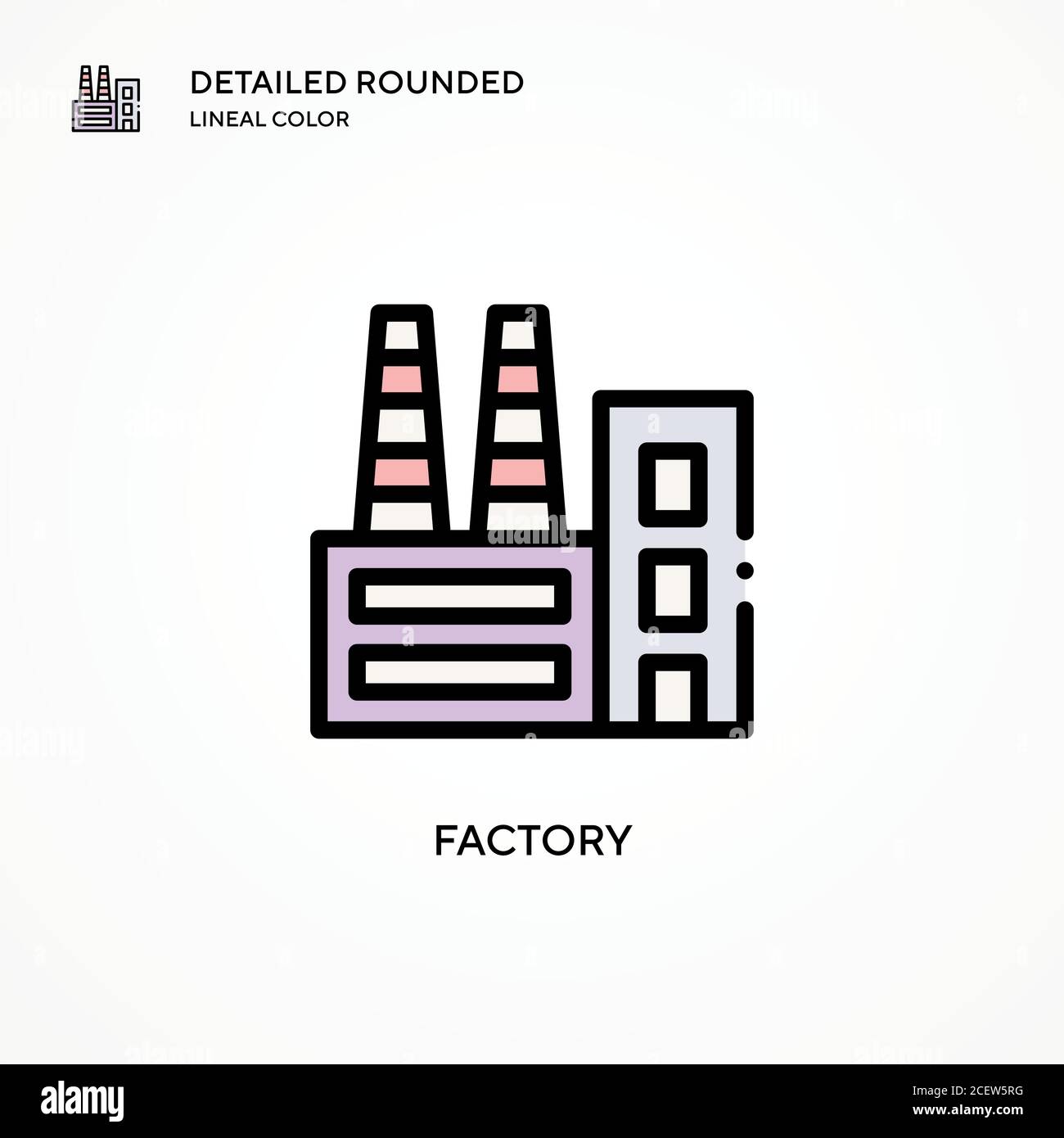 Factory vector icon. Modern vector illustration concepts. Easy to edit ...