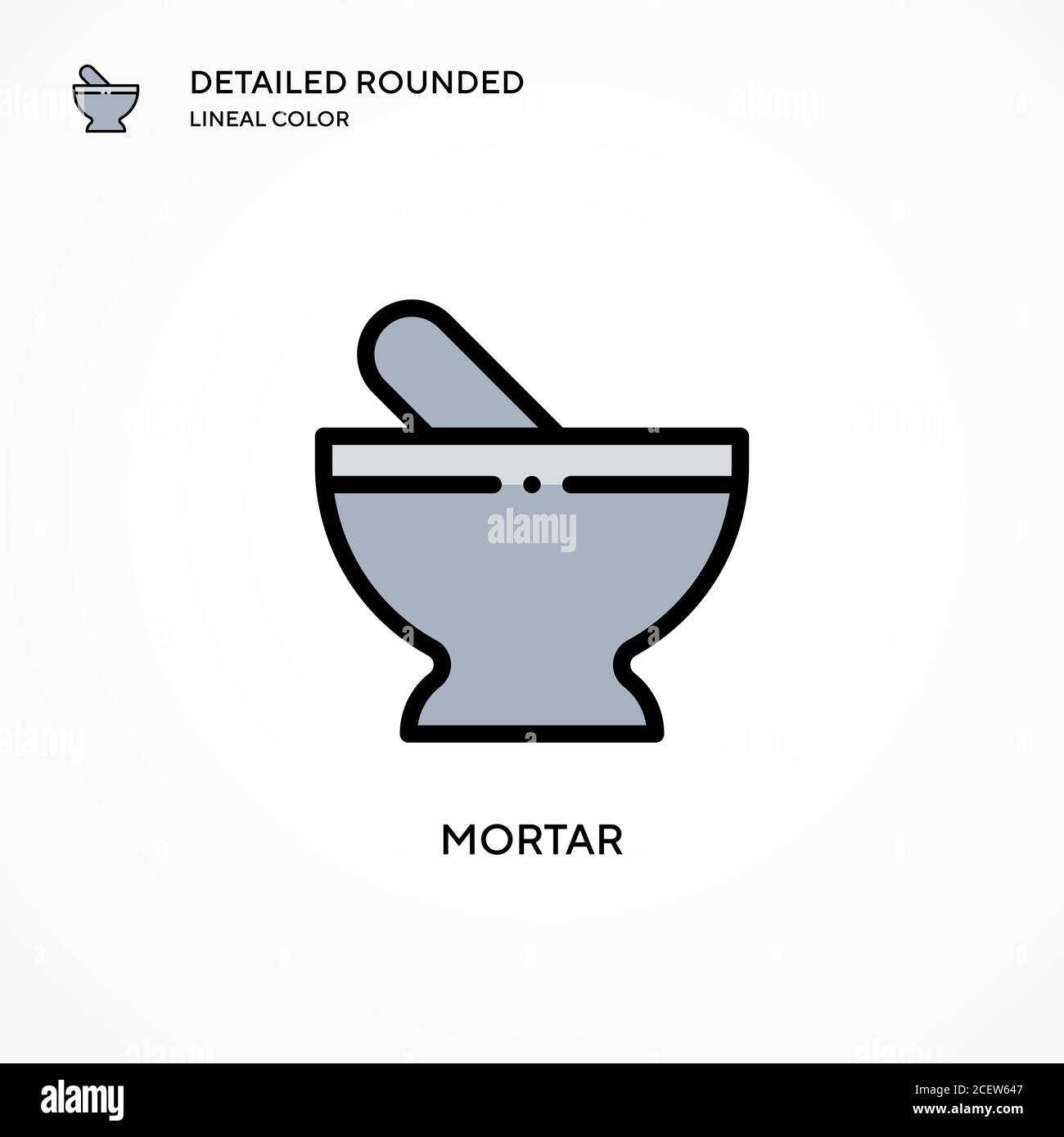 Mortar vector icon. Modern vector illustration concepts. Easy to edit and customize Stock Vector