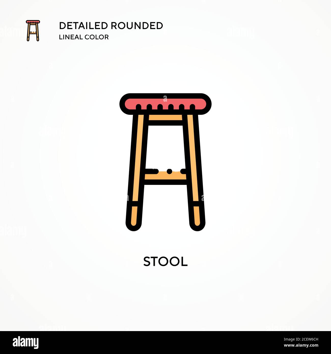 Stool vector icon. Modern vector illustration concepts. Easy to edit and customize. Stock Vector