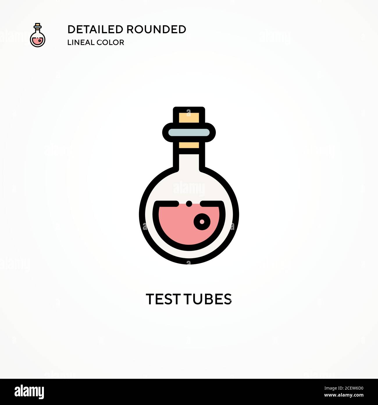 Test tubes vector icon. Modern vector illustration concepts. Easy to ...