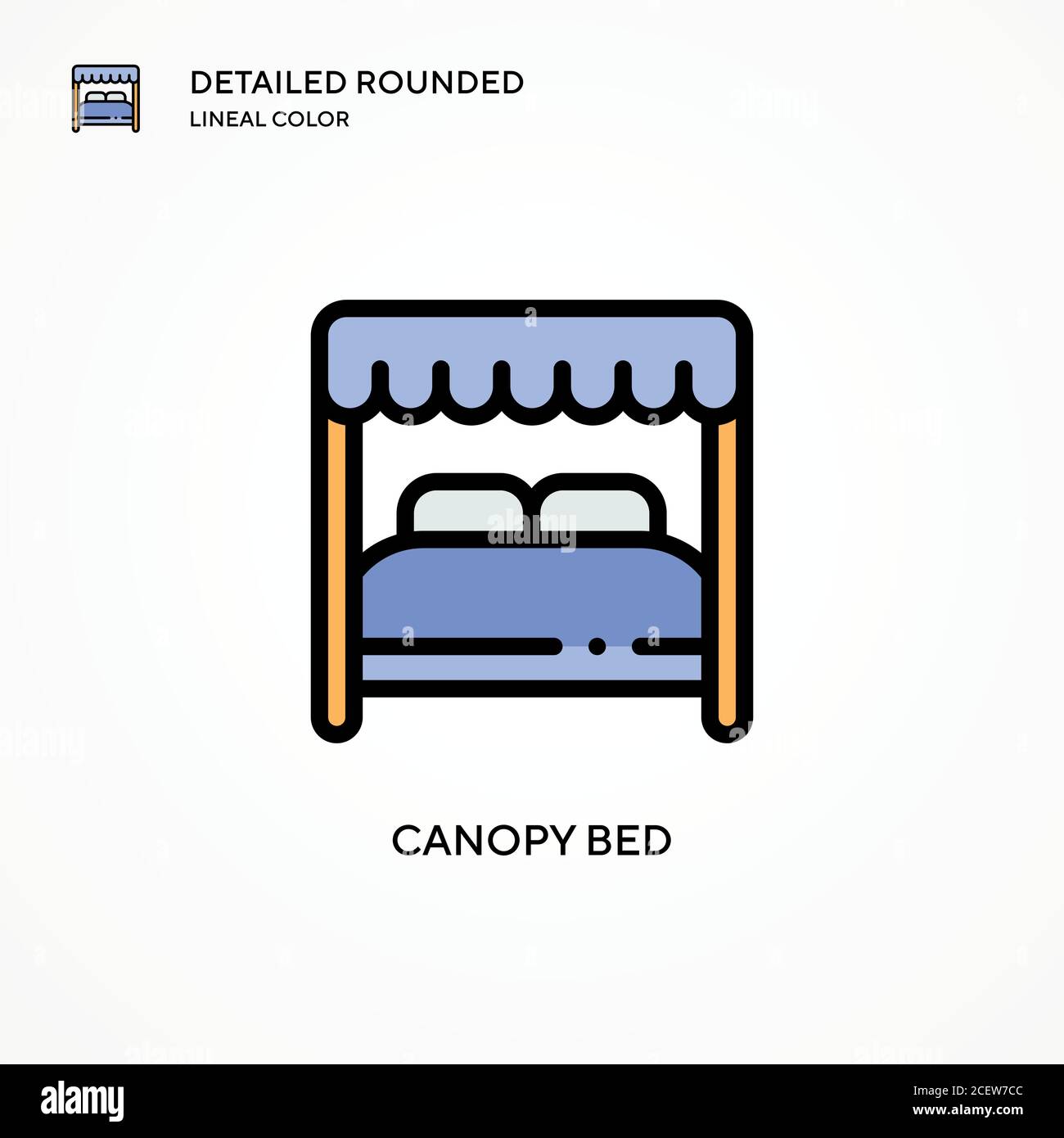 Canopy bed vector icon. Modern vector illustration concepts. Easy to edit and customize. Stock Vector