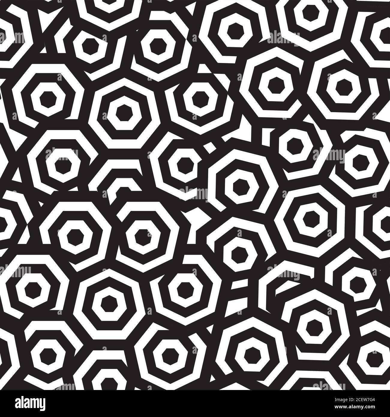 Black and White Geometric Abstract Background Seamless Pattern. Vector ...