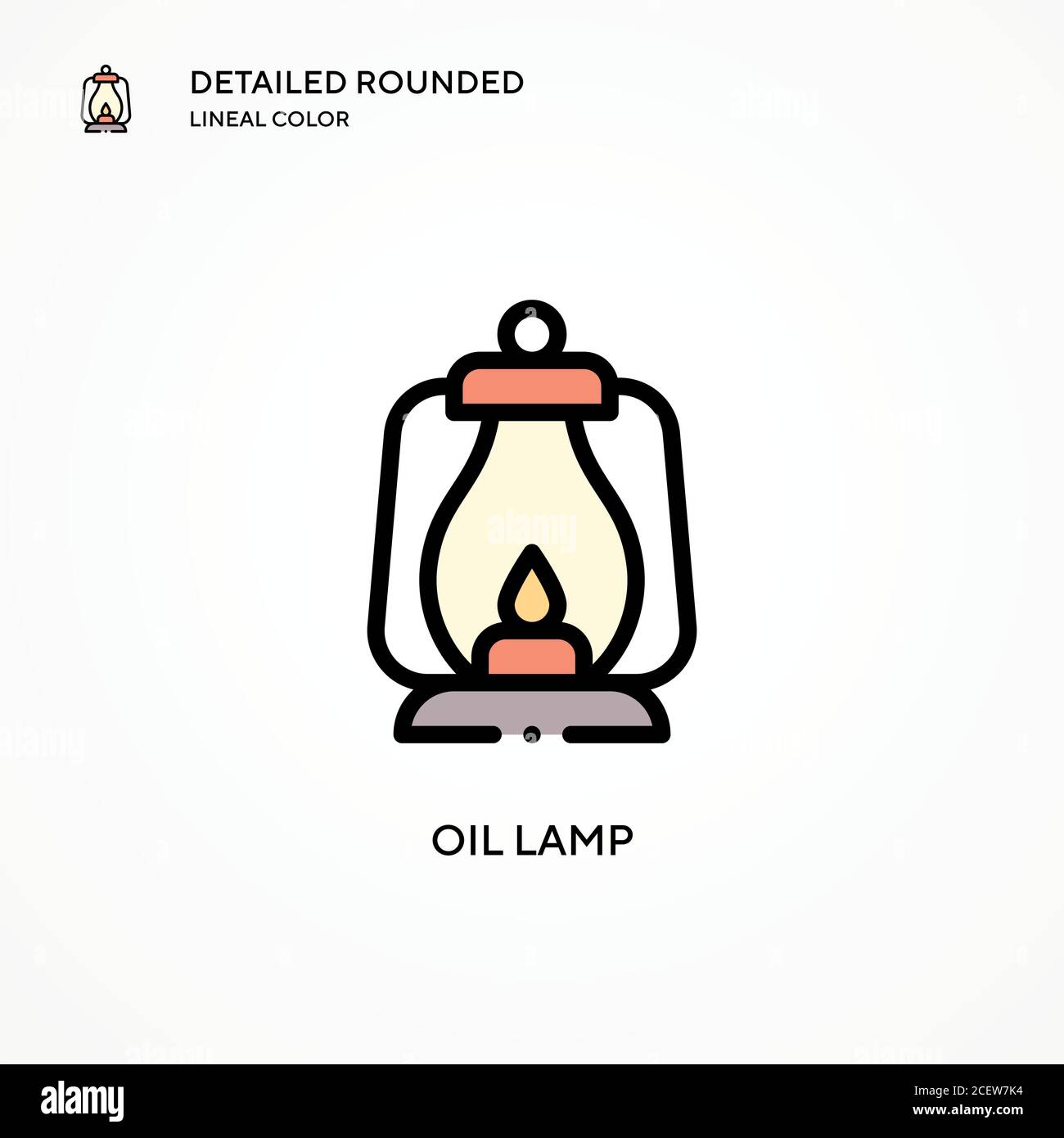 Oil lamp vector icon. Modern vector illustration concepts. Easy to edit and customize Stock