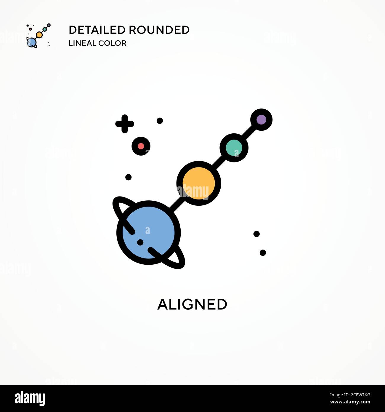 Aligned vector icon. Modern vector illustration concepts. Easy to edit