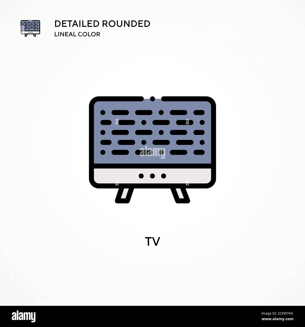 Tv vector icon. Modern vector illustration concepts. Easy to edit and customize. Stock Vector