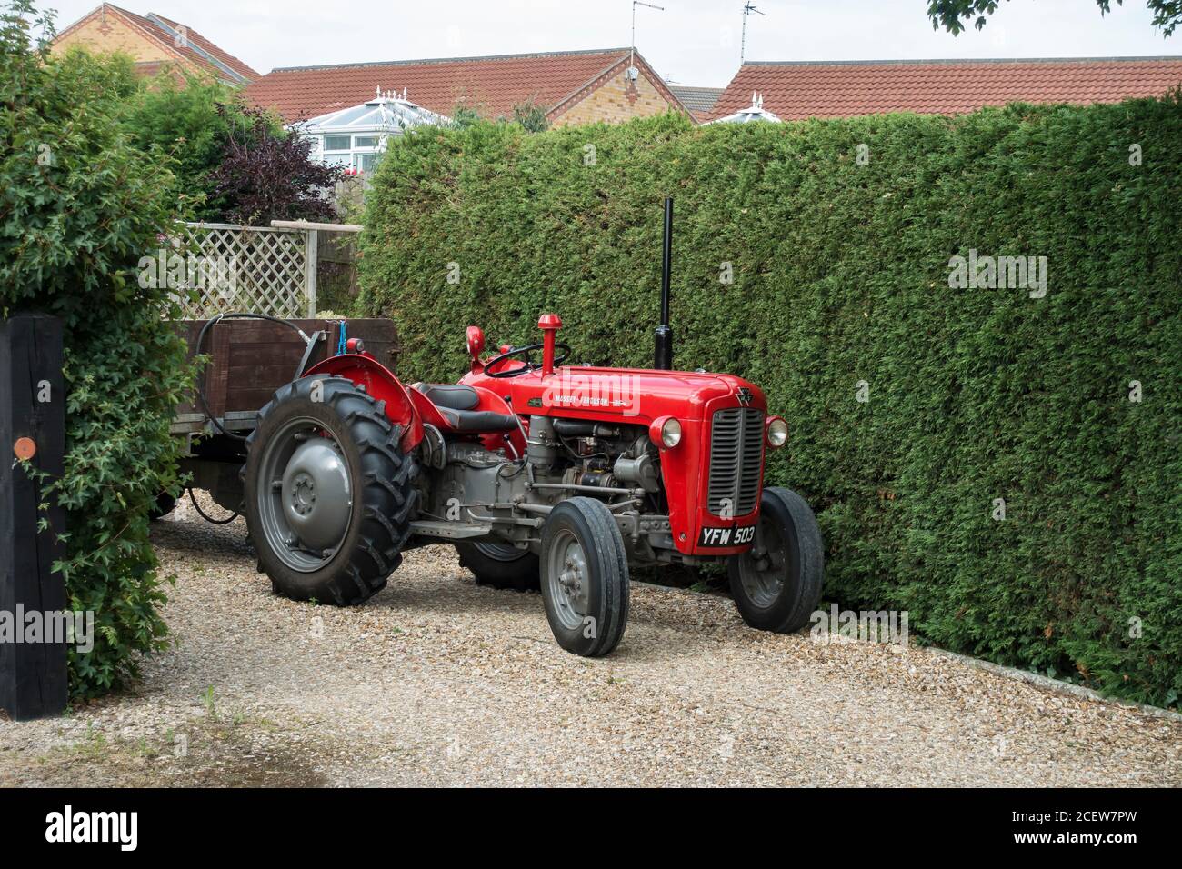 Massey Ferguson 35 tractor Cherry Willingham June 2020 Stock Photo