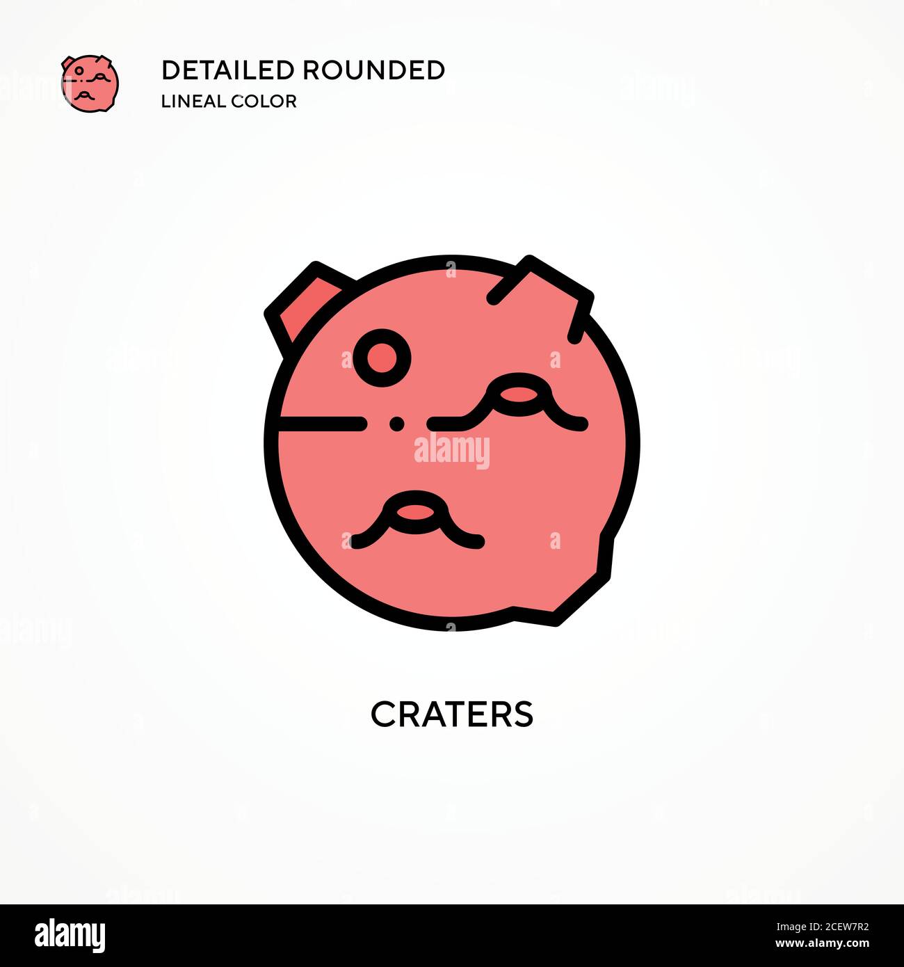 Craters vector icon. Modern vector illustration concepts. Easy to edit and customize. Stock Vector