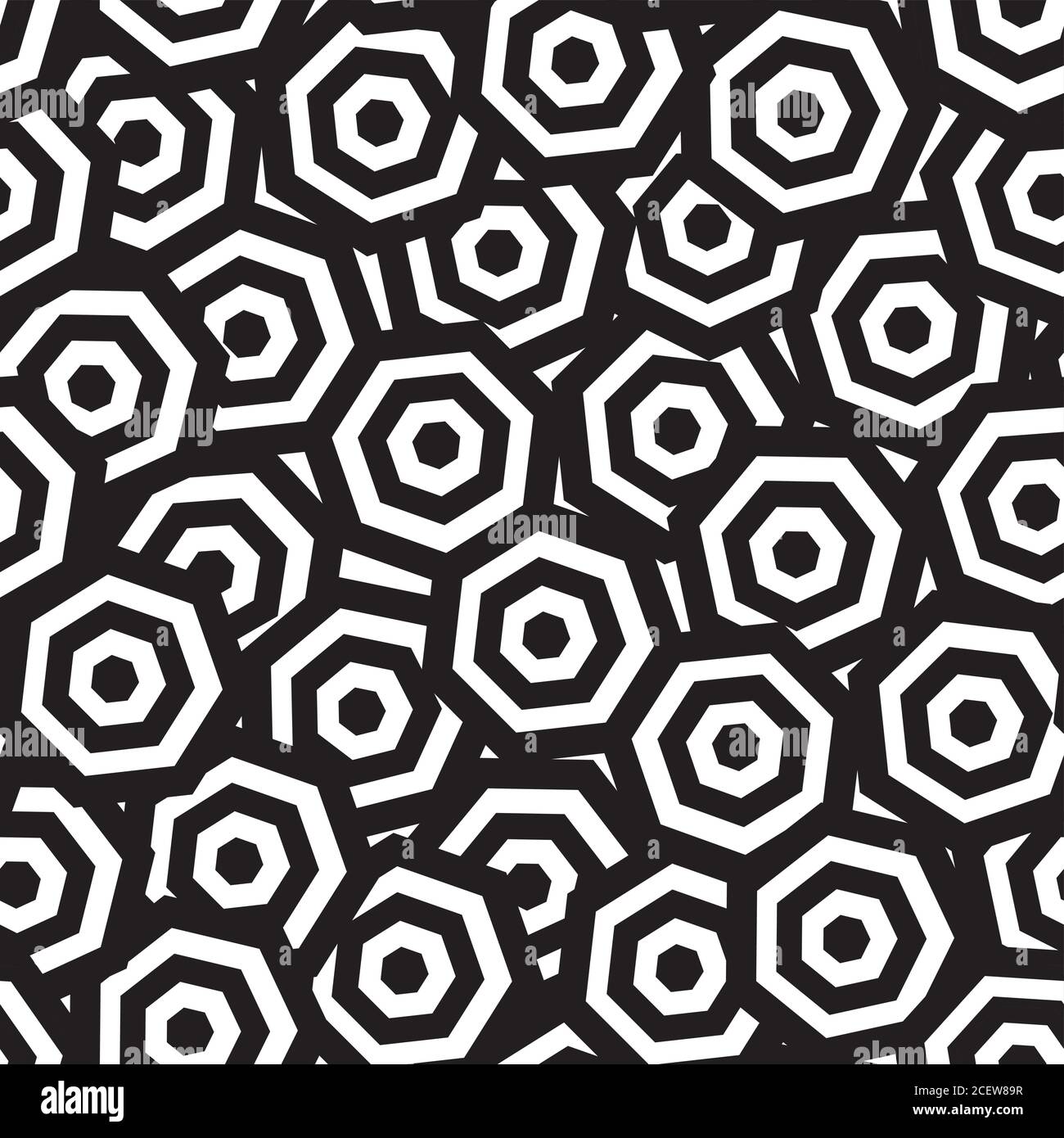 Black and White Geometric Abstract Background Seamless Pattern. Vector ...