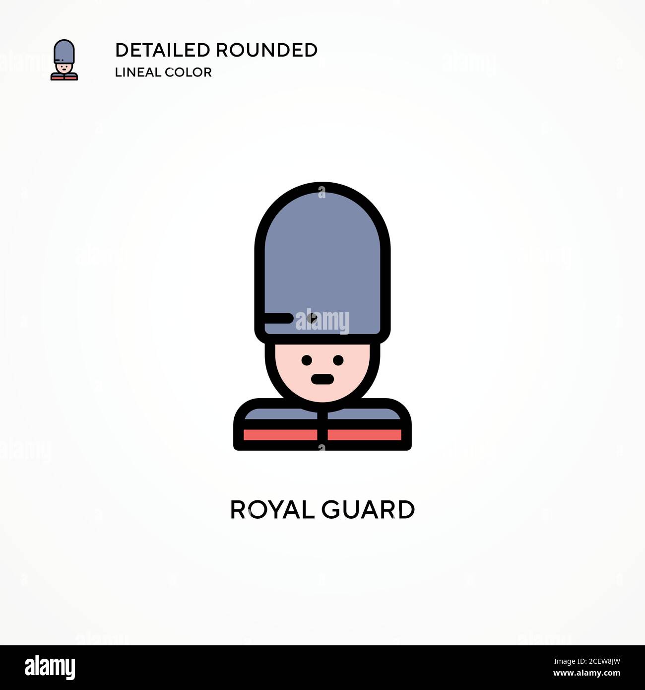 Royal guard vector icon. Modern vector illustration concepts. Easy to edit and customize. Stock Vector