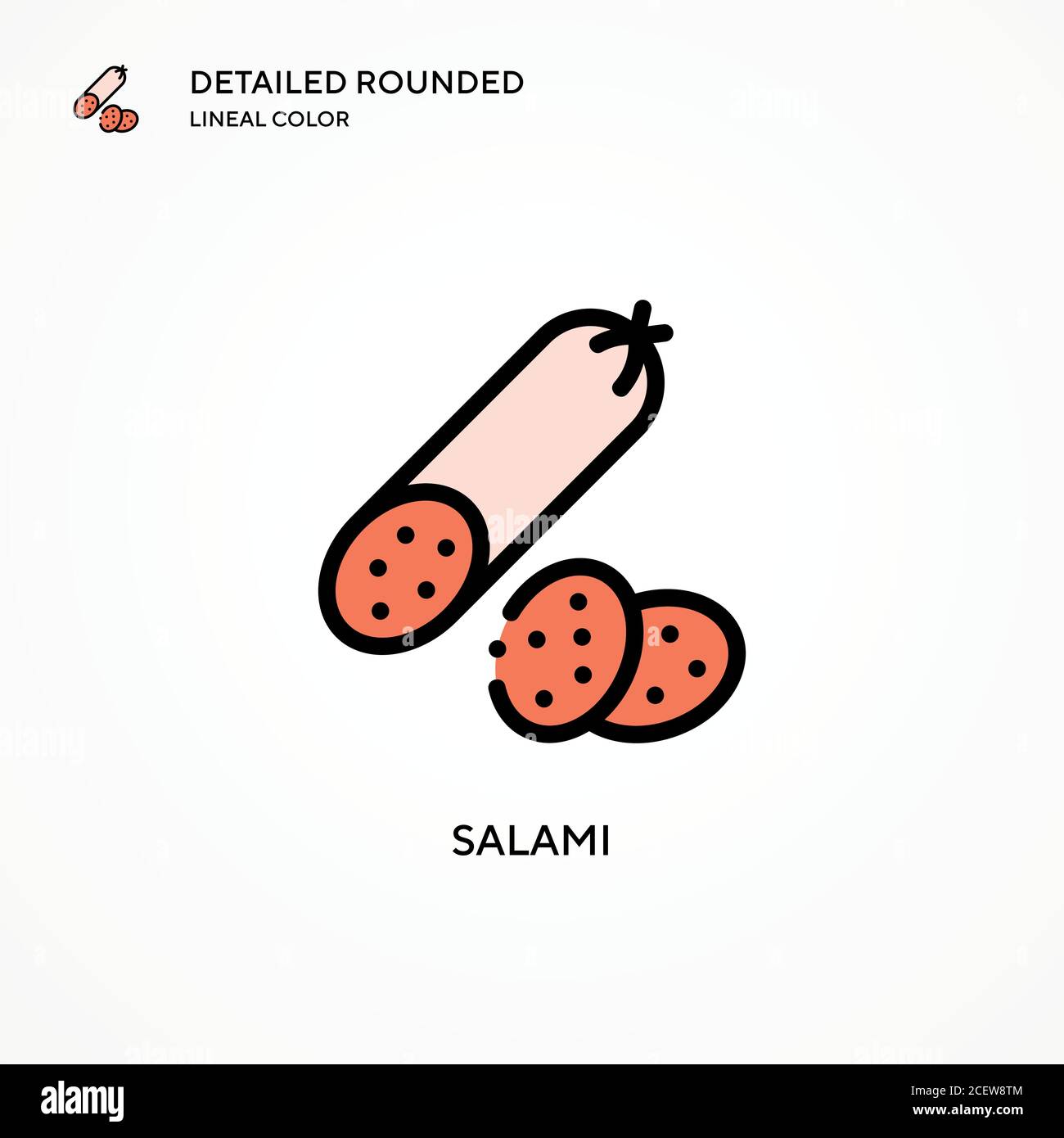 Salami vector icon. Modern vector illustration concepts. Easy to edit ...