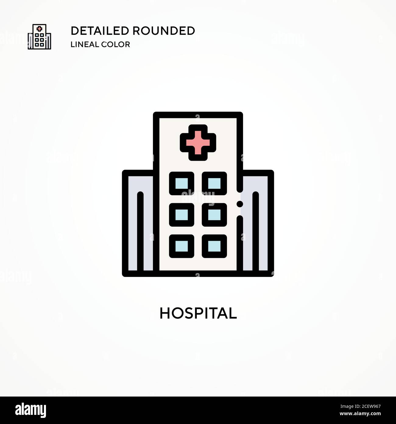 Hospital vector icon. Modern vector illustration concepts. Easy to edit ...