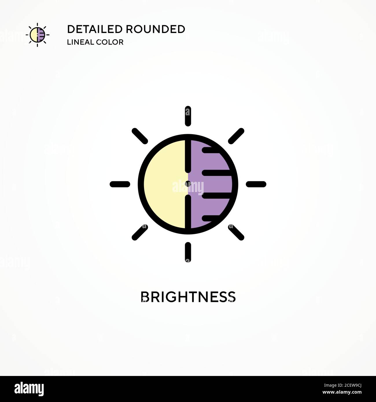 Brightness vector icon. Modern vector illustration concepts. Easy to ...