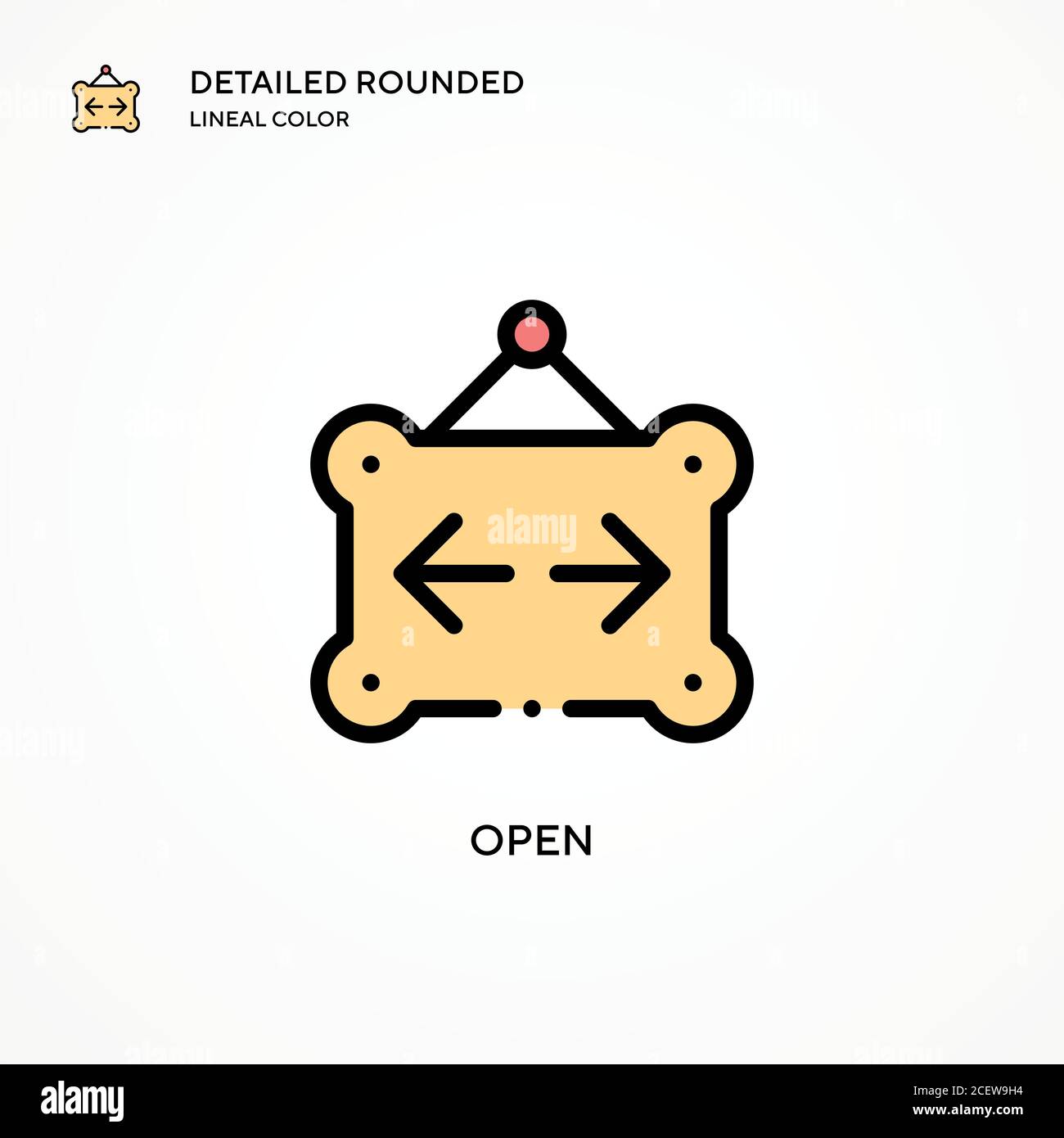 Open vector icon. Modern vector illustration concepts. Easy to edit and ...