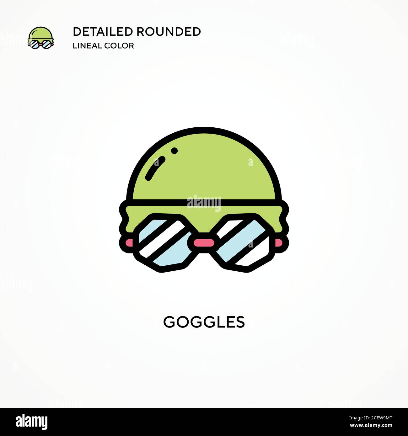 Goggles vector icon. Modern vector illustration concepts. Easy to edit ...
