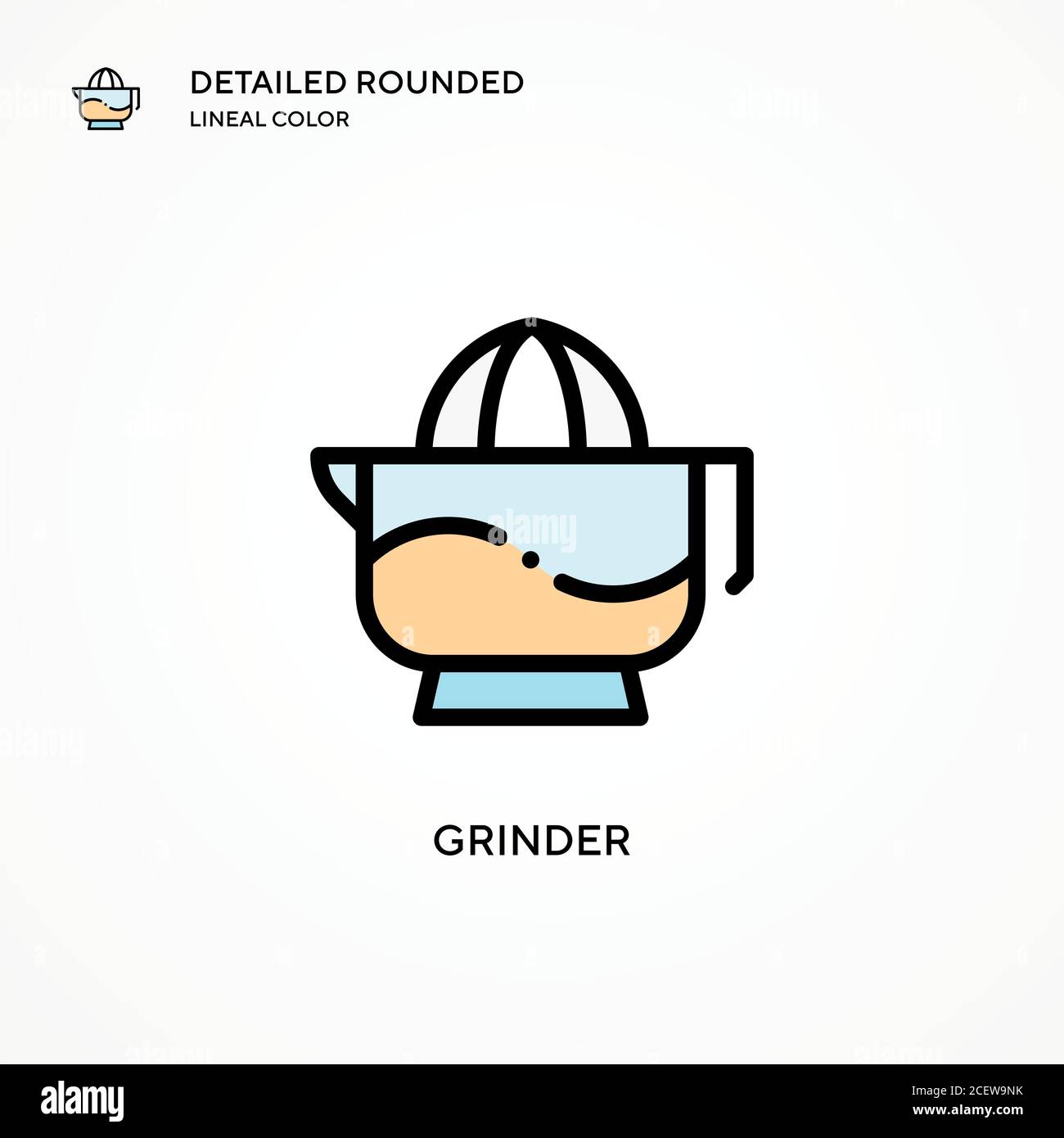 Grinder vector icon. Modern vector illustration concepts. Easy to edit and customize. Stock Vector