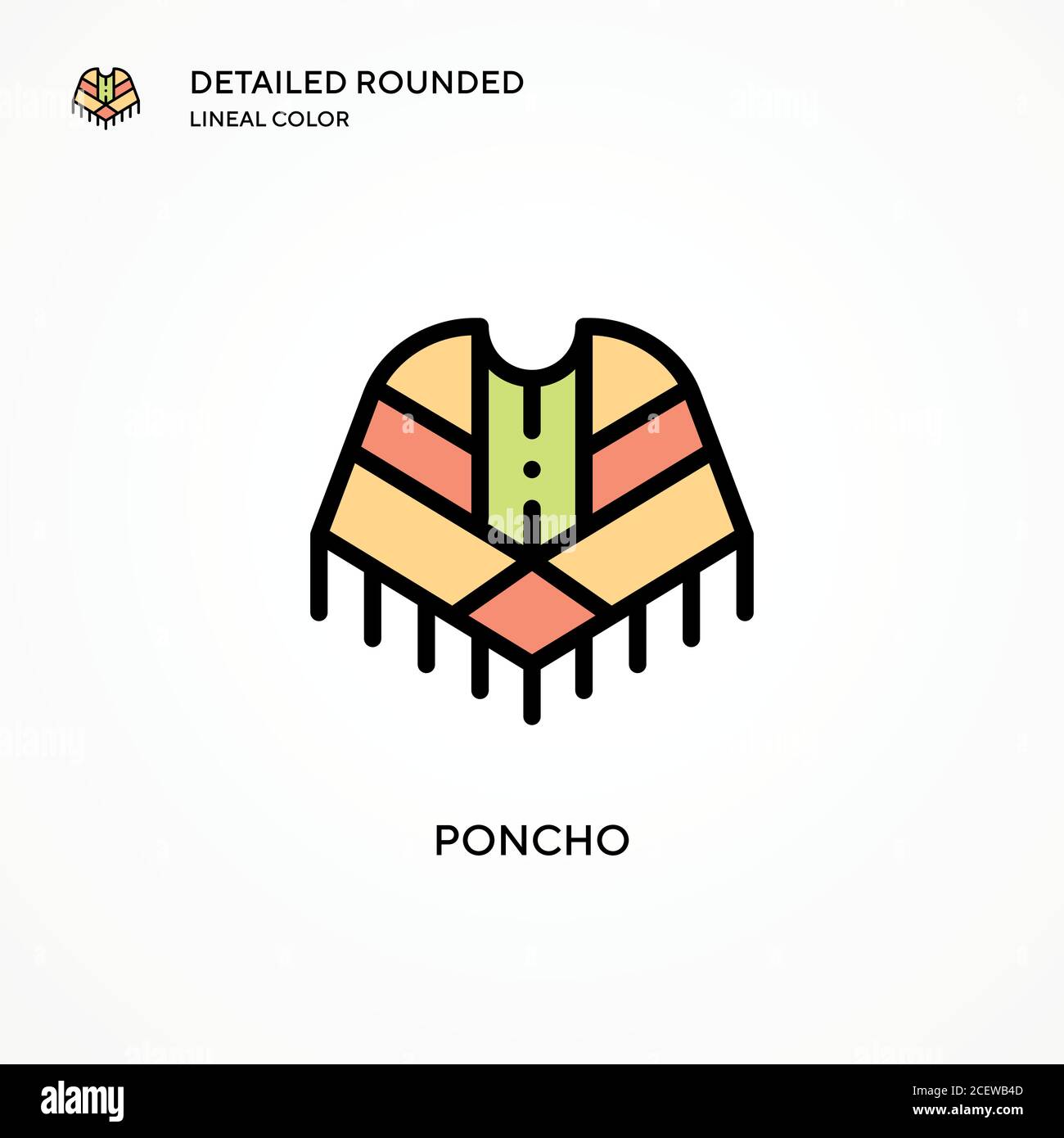 Poncho vector icon. Modern vector illustration concepts. Easy to edit ...