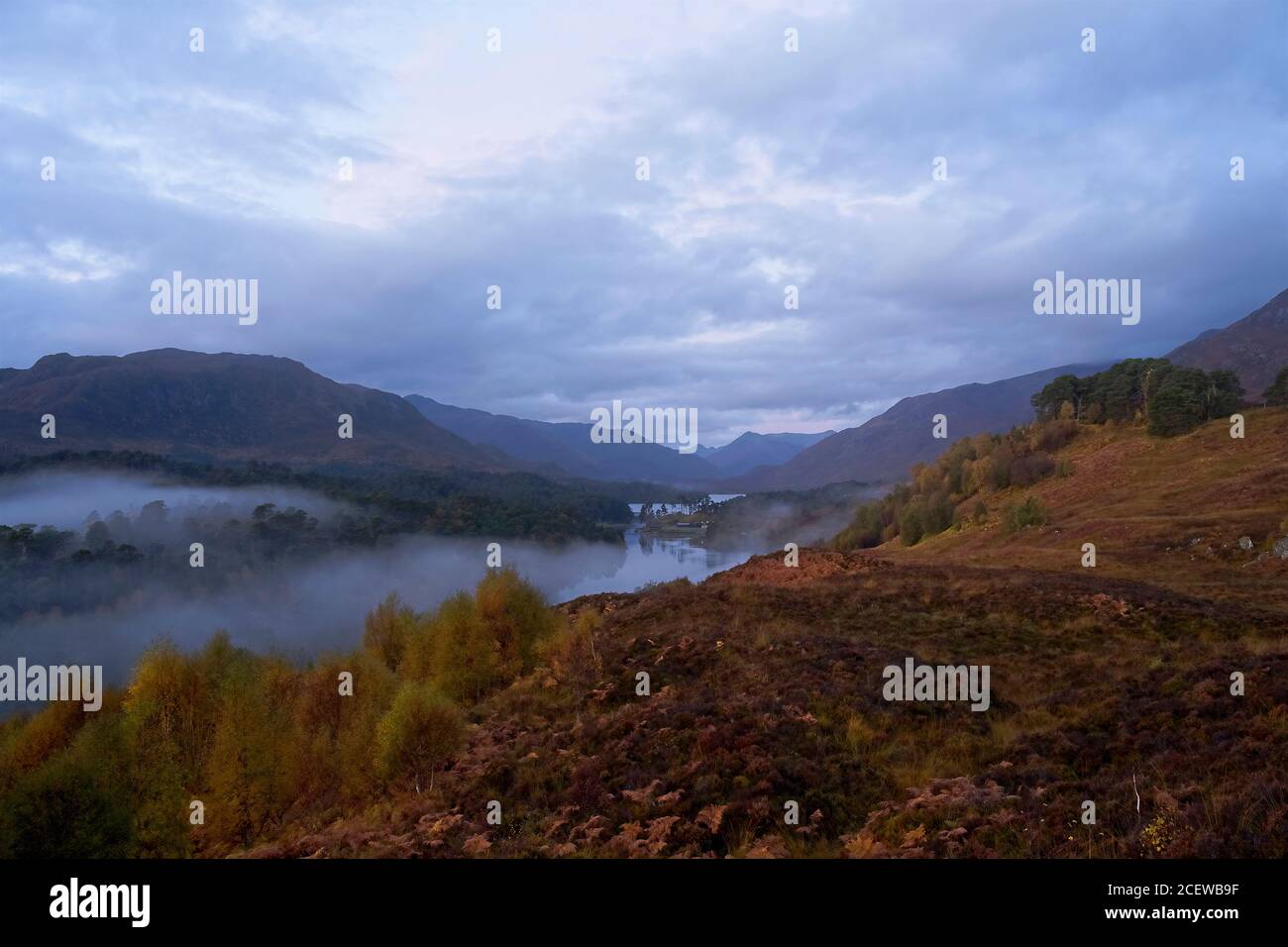 Glen Affric near the village of Cannich in the Highland Region of Scotland Stock Photo