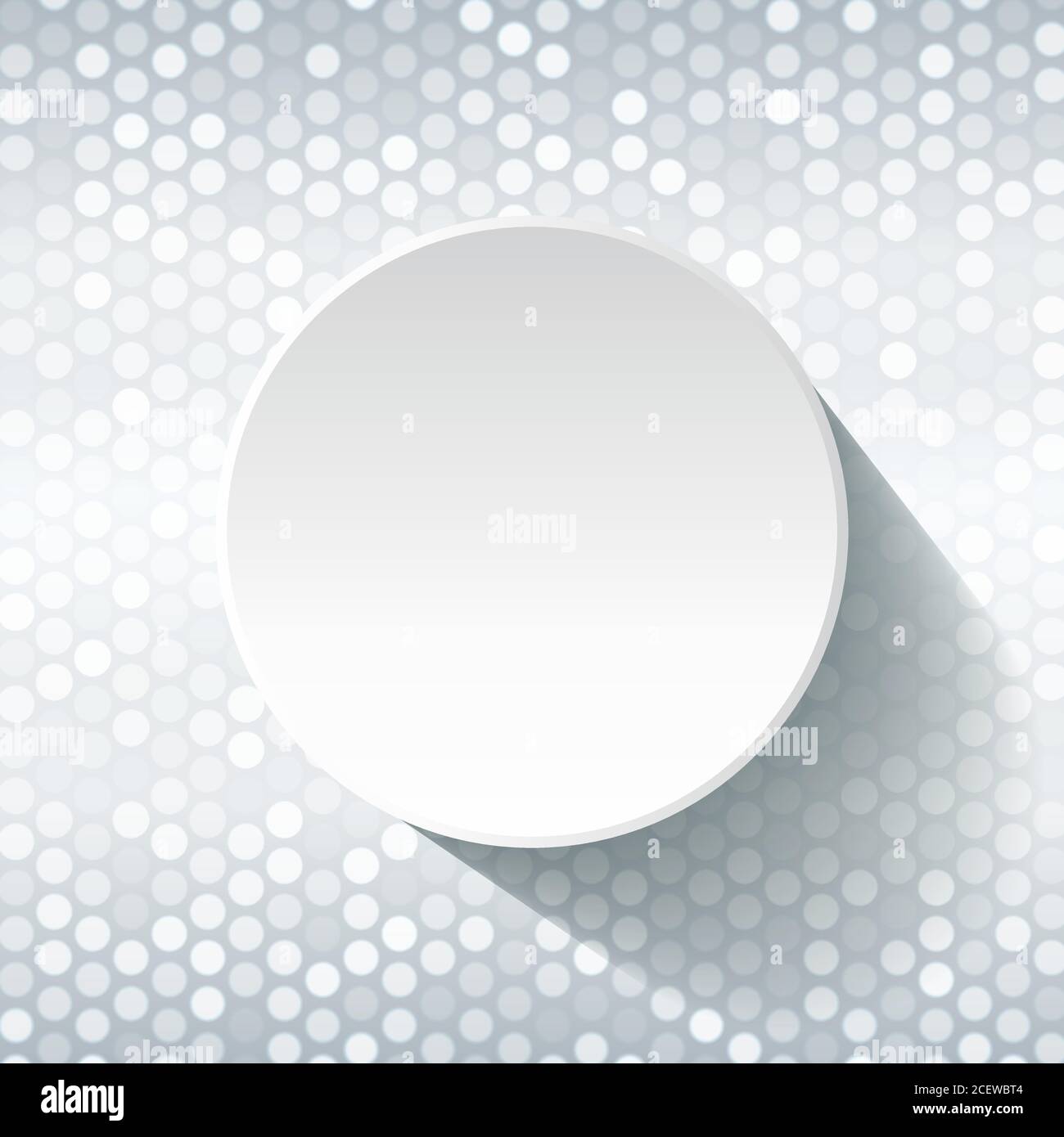 Luxury metallic silver background with small spots of light and big rund space for text. Stock Vector