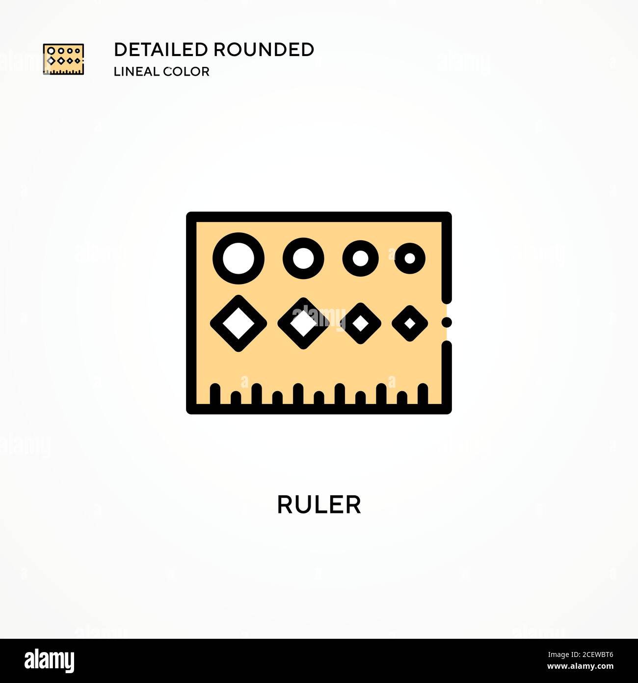 Ruler vector icon. Modern vector illustration concepts. Easy to edit ...