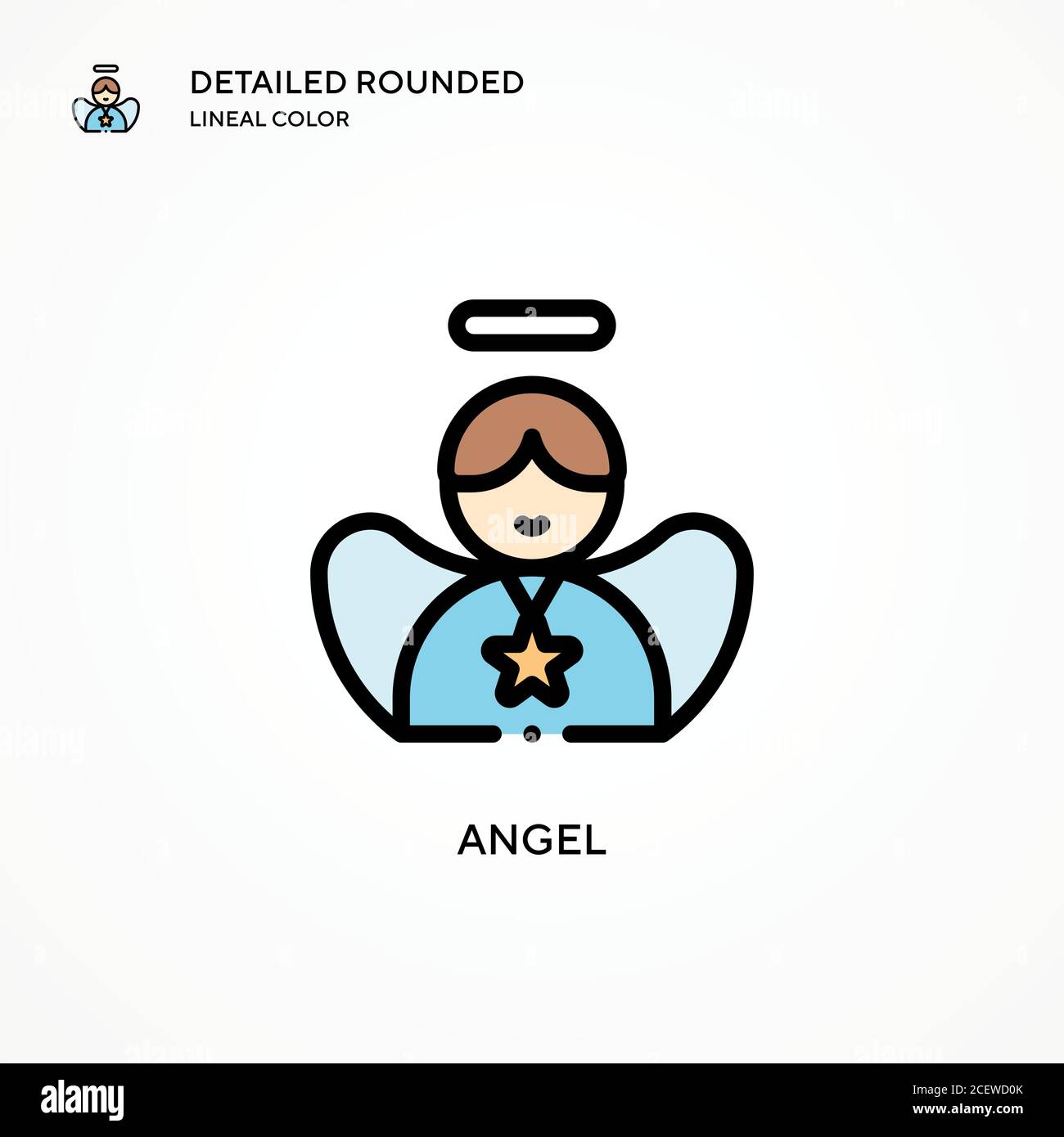 Angel vector icon. Modern vector illustration concepts. Easy to edit and customize. Stock Vector