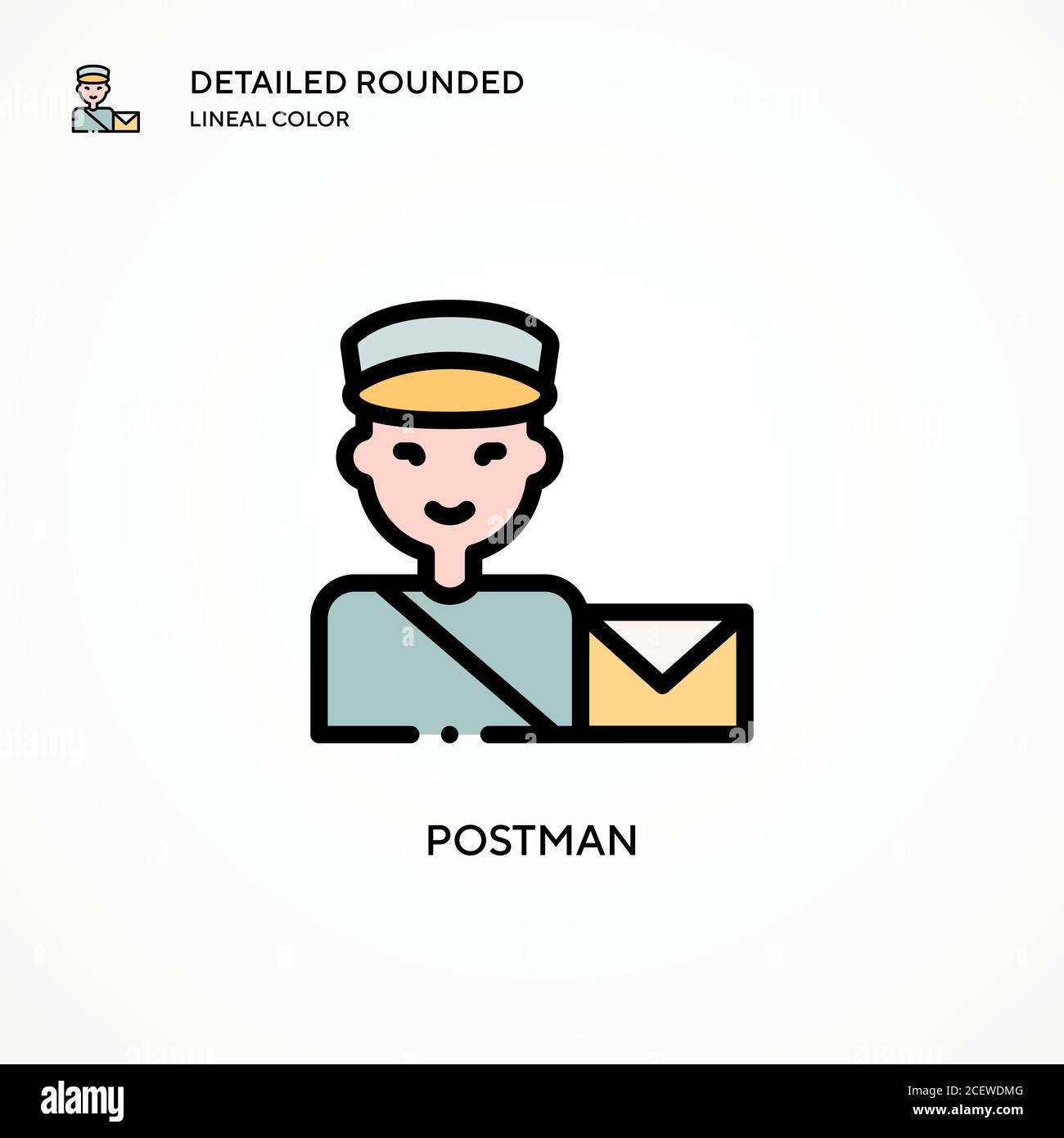 Postman vector icon. Modern vector illustration concepts. Easy to edit ...