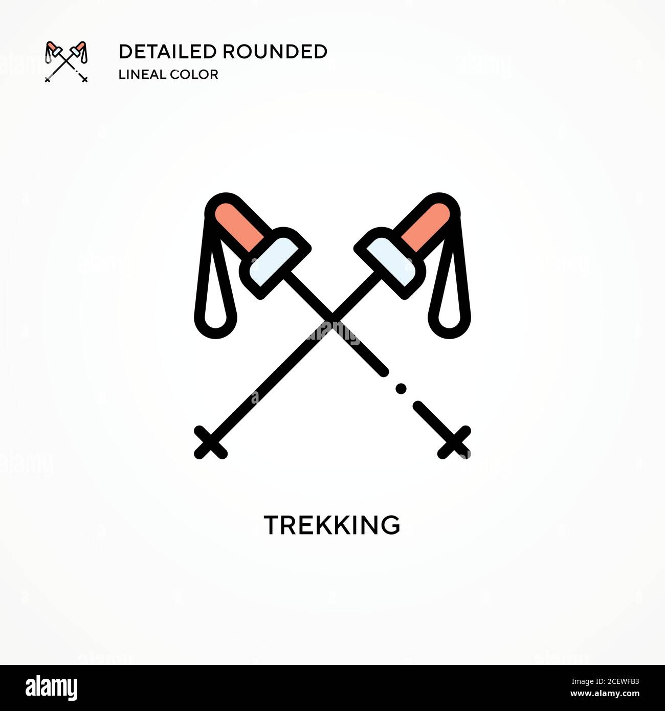 Trekking vector icon. Modern vector illustration concepts. Easy to edit and customize. Stock Vector