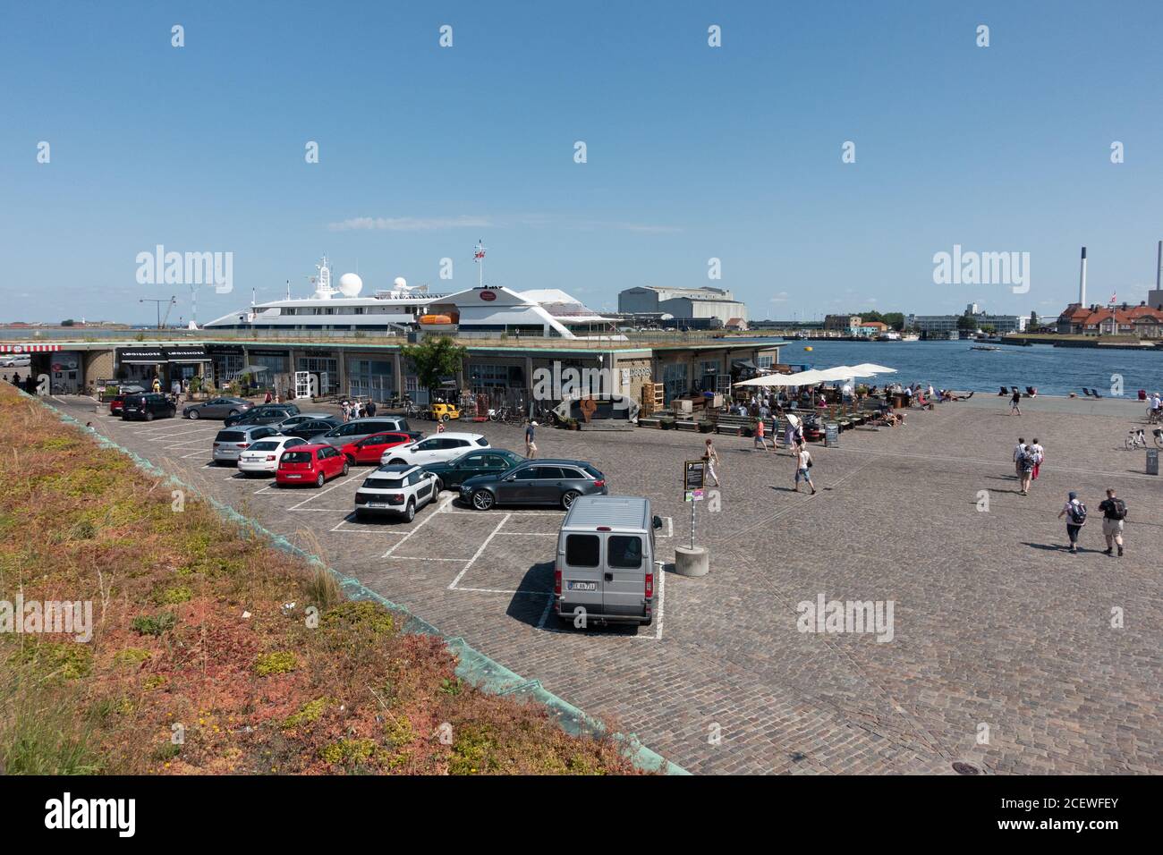 Toldboden Harbour and cafe restaurant Copenhagen Stock Photo