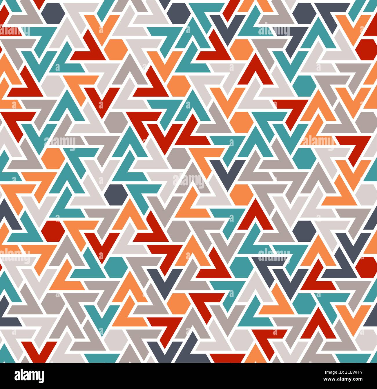 Seamless geometric color pattern. Vector repeating texture for fabric design, cloth, textile Stock Vector