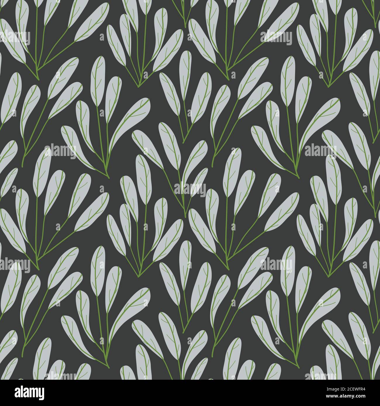 Modern seamless pattern with wild floral elements. flowers, herbs and ...