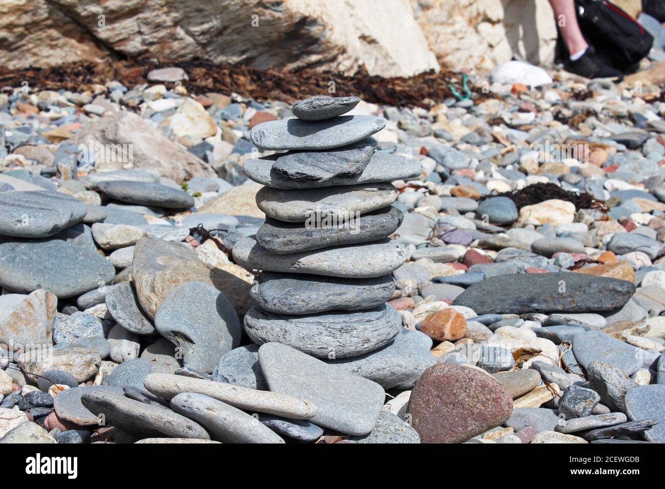 Stone towers on the beach hi-res stock photography and images - Alamy