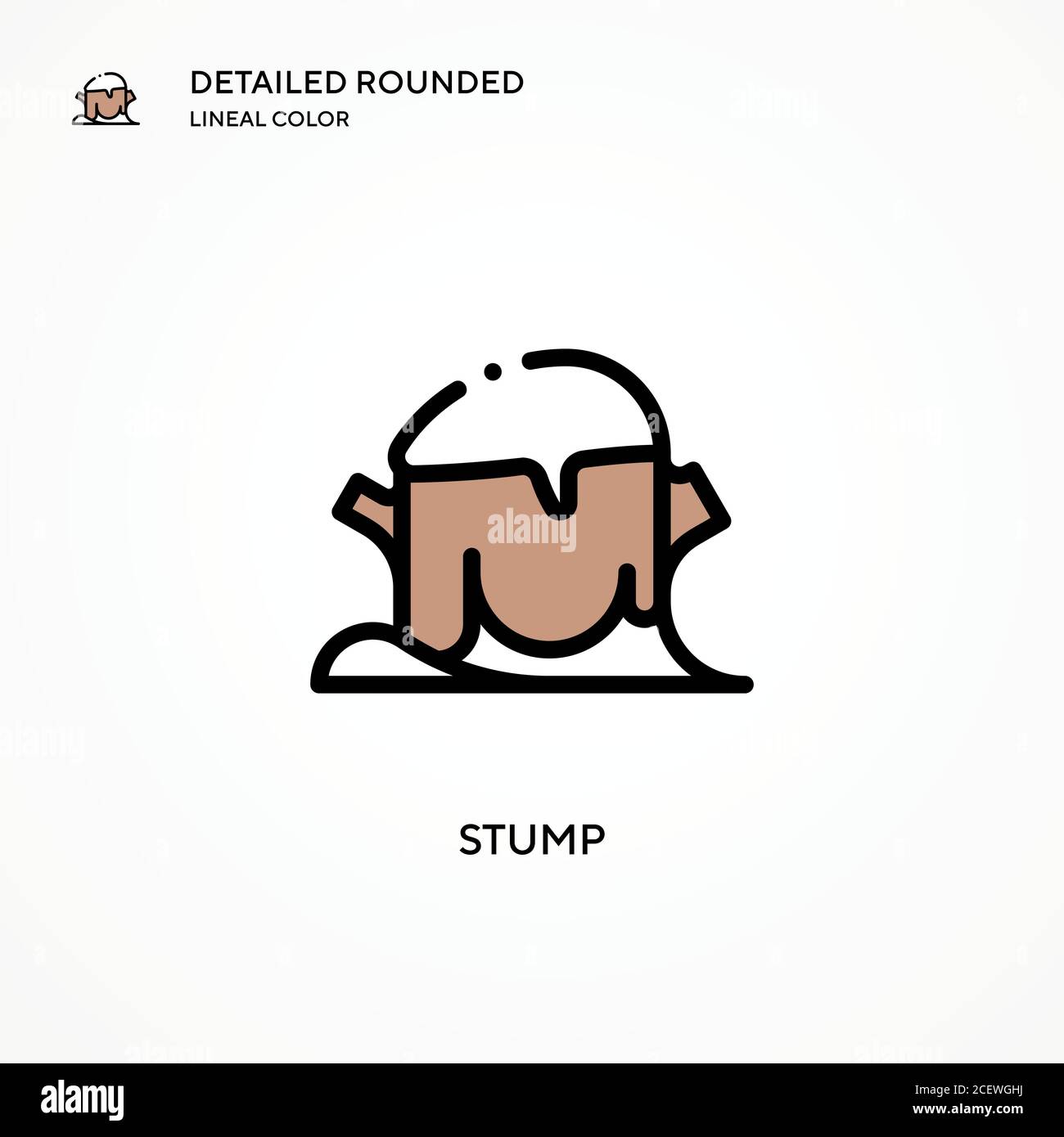 Stump vector icon. Modern vector illustration concepts. Easy to edit and customize. Stock Vector