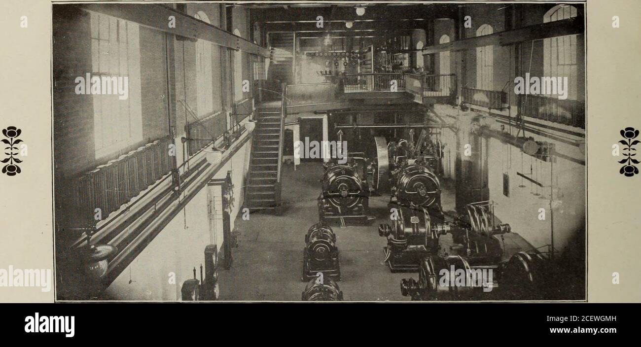 . London, Ontario, Canada : resources and advantages / prepared by the City Clerk.. bank Park (two hundred andseventy-two acres), betweenfive and six miles distant onthe river bank, a delightfulride by trolley car. RESIDENCE OF SIR GEO. C. GIBBONS. 58 THEY ALL SAY LONDON. INTERIOR OF SUBSTATION. POWER at $21.60 up, flat rate, per H. P. per year. ELECTRIC LIGHT at 4Vk per Kilowat. POWER at less than $21.60 on differential rates. London Water Commissioners supply the purest WATER on the continent at less than 6-10c per gallon THEY ALL SAY LONDON 59 Stock Photo