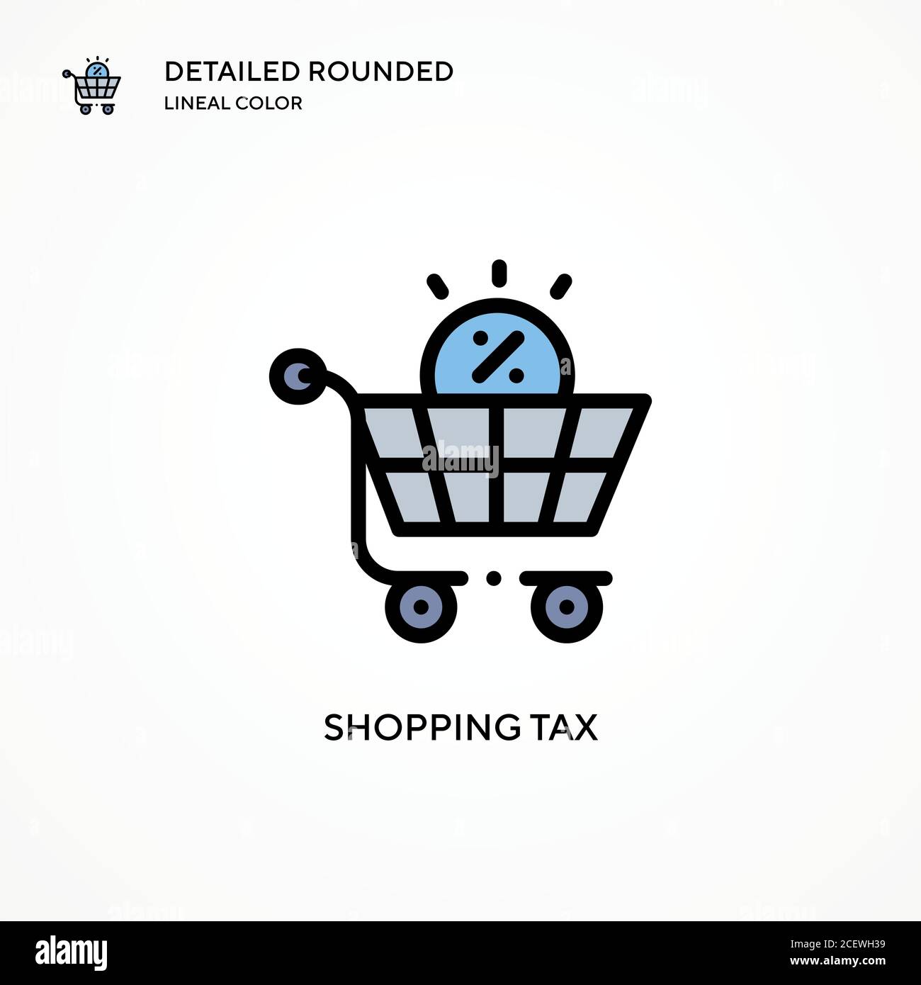Shopping tax vector icon. Modern vector illustration concepts. Easy to ...