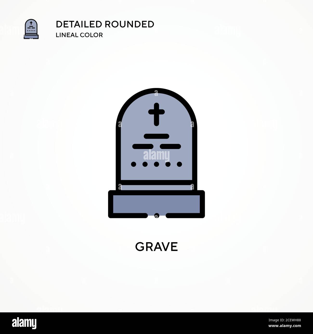 Grave vector icon. Modern vector illustration concepts. Easy to edit and customize. Stock Vector