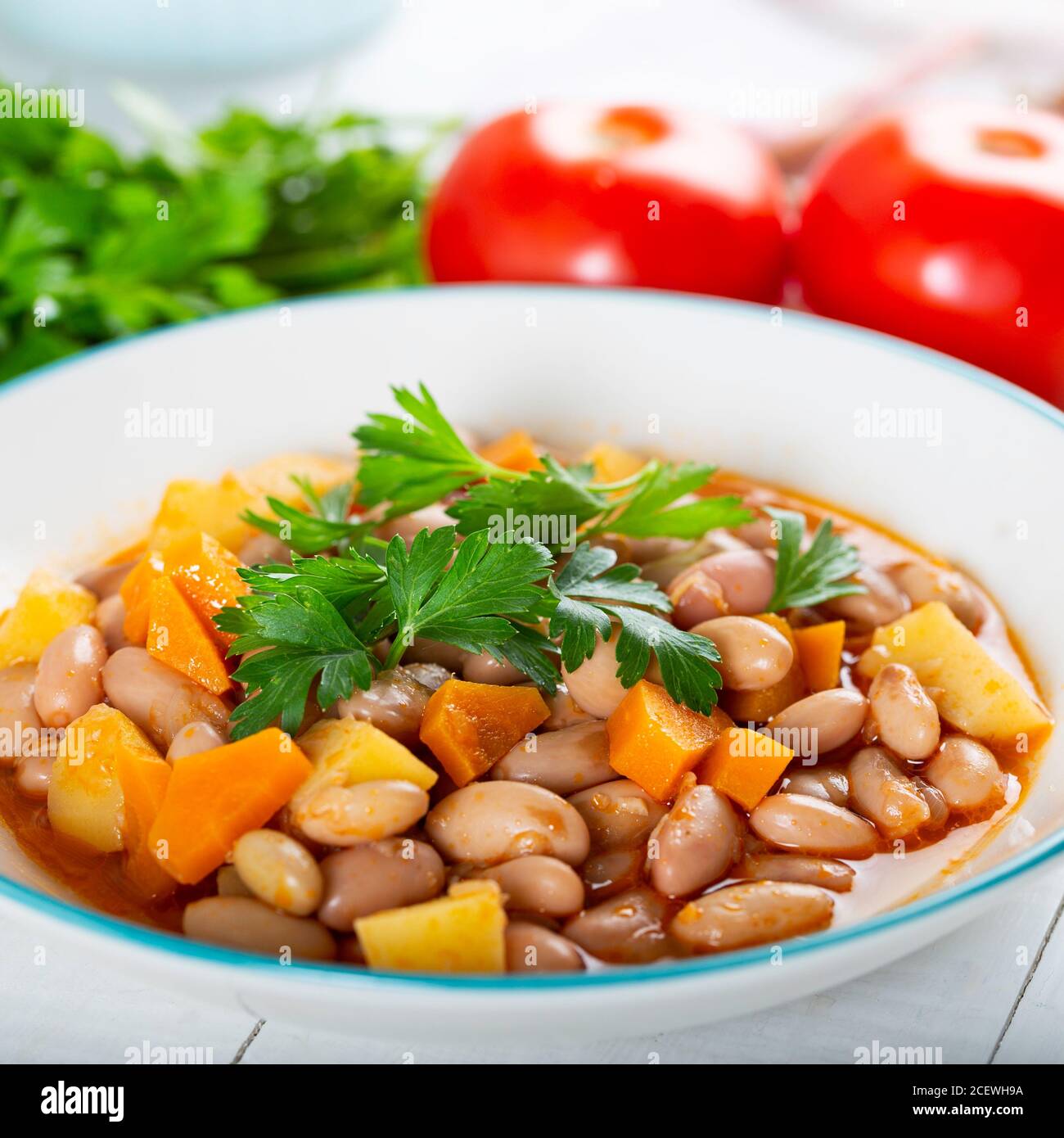 Turkish style pinto Beans. Pinto beans with Olive Oil Stock Photo Alamy
